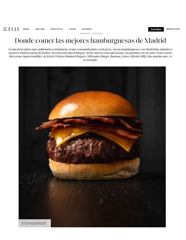 Mejores hamburguesas Madrid