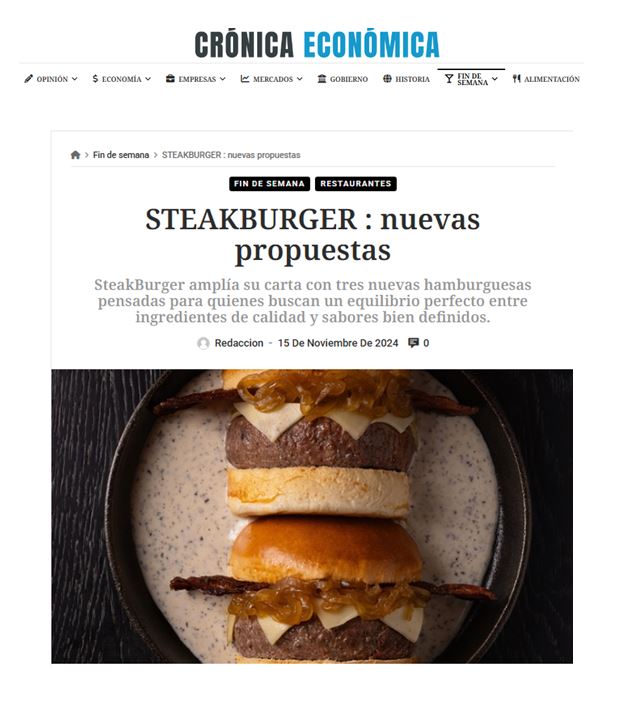 Crónica económica SteakBurger